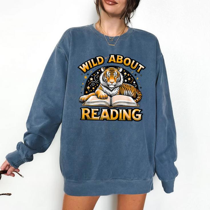 Wild About Reading Tiger For Teachers & Students Comfort Colors Sweatshirt