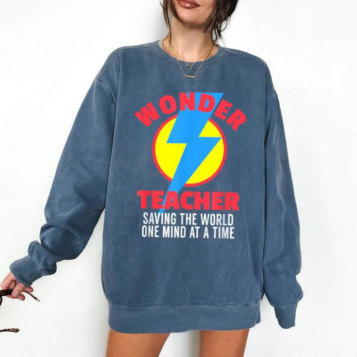 Wonder Teacher Costume Shirt Teacher Halloween Costume Tee Comfort Colors Sweatshirt