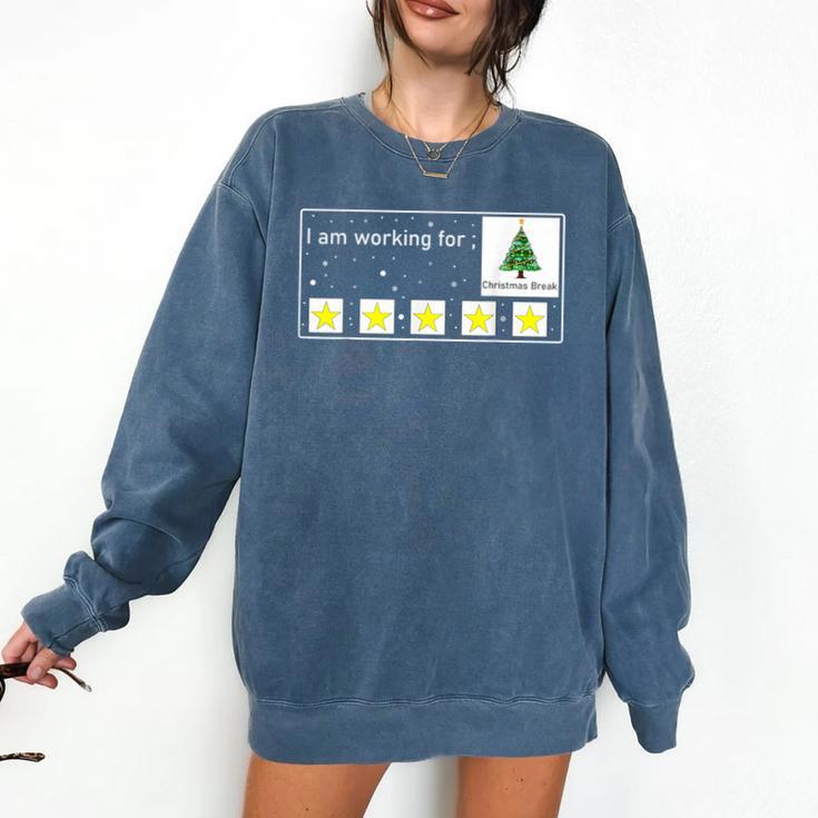I Am Working For Christmas Break Special Education Teacher Comfort Colors Sweatshirt
