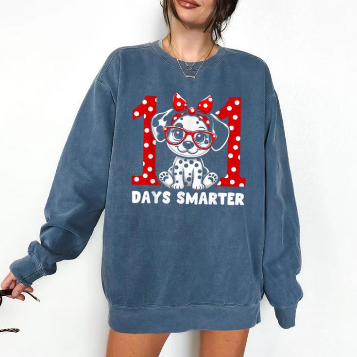 100 Days Smarter 101st Day School Dalmatian Dog Teacher Kids Comfort Colors Sweatshirt