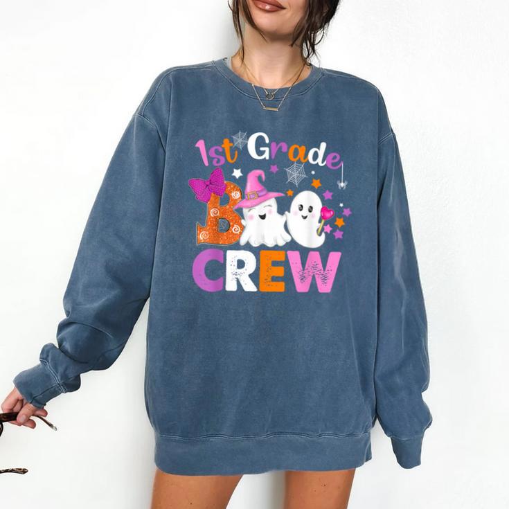 1st Grade Boo Crew First Grade Halloween Costume Teacher Kid Comfort Colors Sweatshirt 1st Grade Boo Crew First Grade Halloween Costume Teacher Kid Comfort Colors Sweatshirt