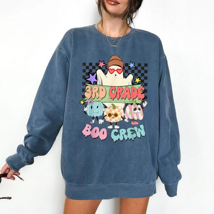 3rd Grade Boo Crew Third Grade Halloween Costume Teacher Kid Comfort Colors Sweatshirt