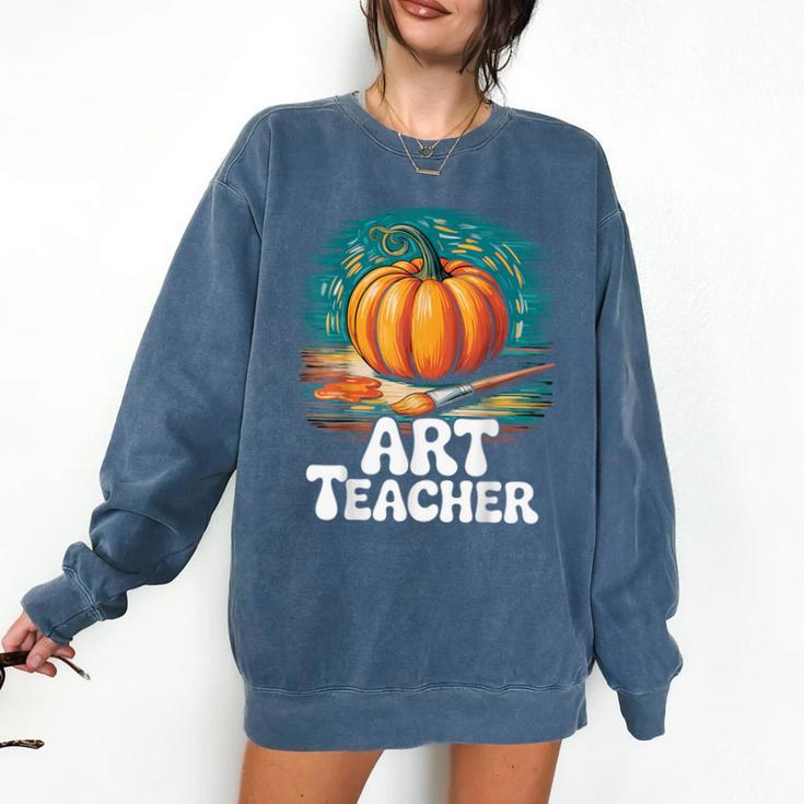 Art Teacher Pumpkin Painting Halloween Costume Comfort Colors Sweatshirt Art Teacher Pumpkin Painting Halloween Costume Comfort Colors Sweatshirt