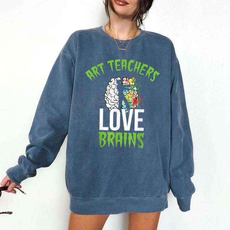 Art Teachers Love Brains Shirt Halloween Zombie Teaching Tee Men Women Kids Comfort Colors Sweatshirt Art Teachers Love Brains Shirt Halloween Zombie Teaching Tee Men Women Kids Comfort Colors Sweatshirt