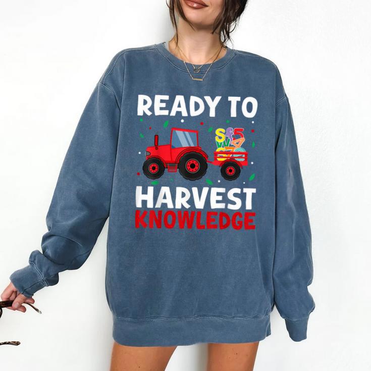 Back To School Teacher Farming Tractor Farmer Kids 100th Day Comfort Colors Sweatshirt Back To School Teacher Farming Tractor Farmer Kids 100th Day Comfort Colors Sweatshirt
