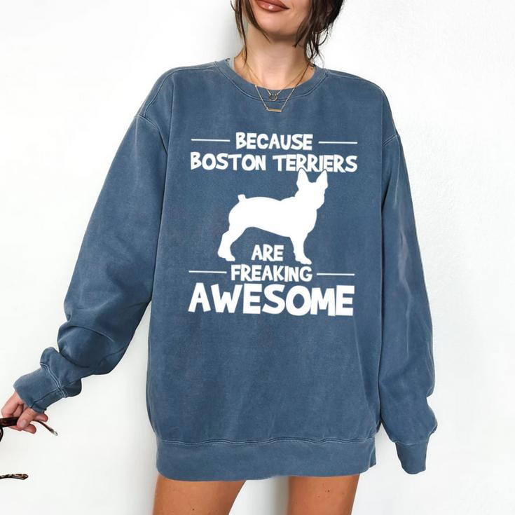Boston Terrier Awesome Comfort Colors Sweatshirt