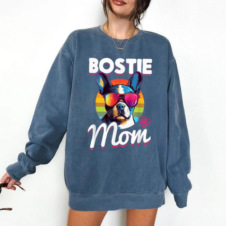 Boston Terrier Bostie Dog Breed Pet Bostie Mom Comfort Colors Sweatshirt