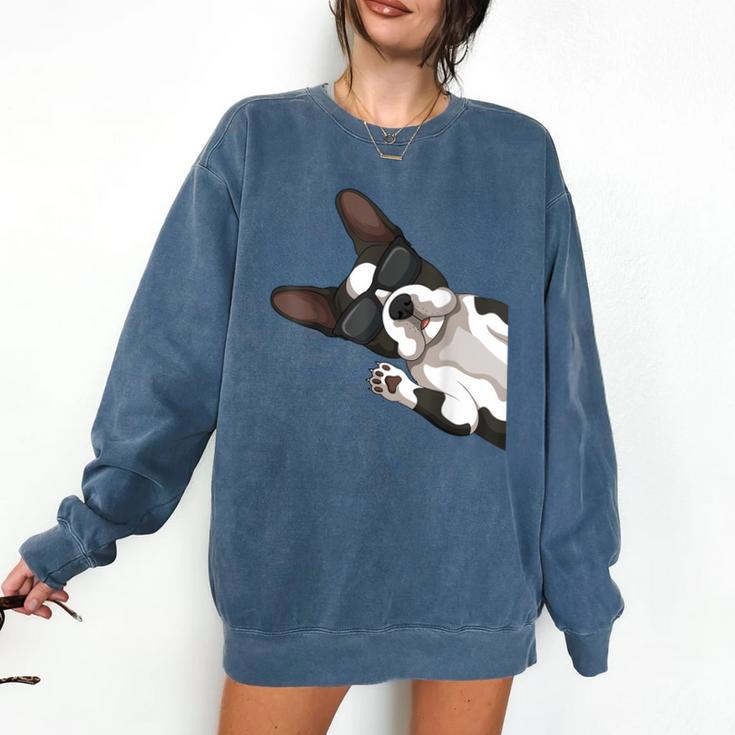 Boston Terrier Bostie Dog Kids Men Comfort Colors Sweatshirt
