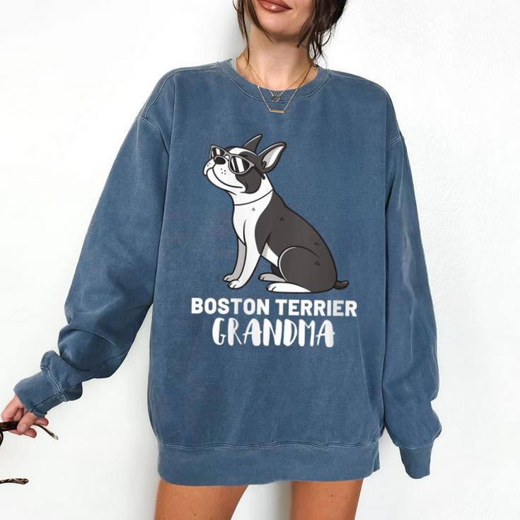 Boston Terrier Dog Owner Grandma Comfort Colors Sweatshirt