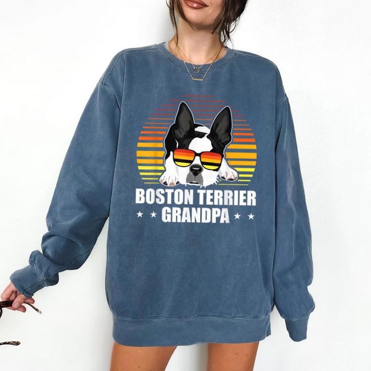 Boston Terrier Grandpa Dog Owner Boston Terrier Comfort Colors Sweatshirt