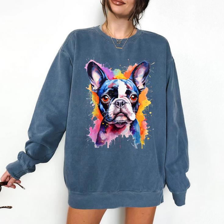 Boston Terrier Lover Pop Art Color Boston Terrier Dog For Men Women Girls Kids Comfort Colors Sweatshirt