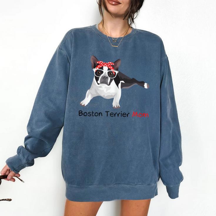 Boston Terrier Mom Bandana Boston Terrier Dog Comfort Colors Sweatshirt