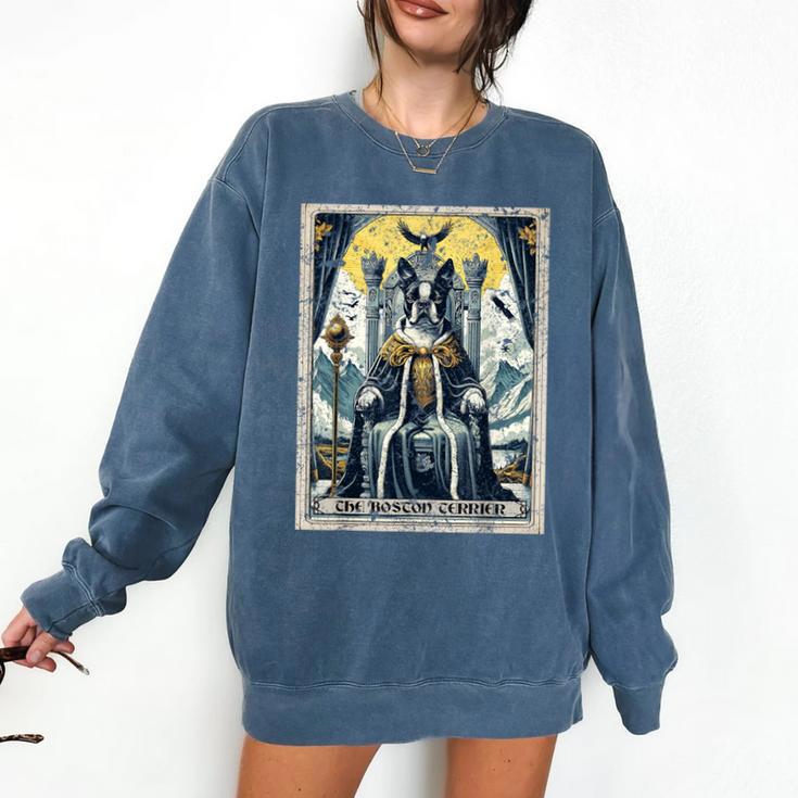 Boston Terrier Tarot Card Dog Comfort Colors Sweatshirt