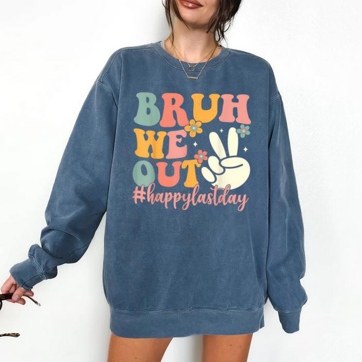 Bruh We Out Teacher Retro Last Day Of School Boys Girls Kids Comfort Colors Sweatshirt Bruh We Out Teacher Retro Last Day Of School Boys Girls Kids Comfort Colors Sweatshirt