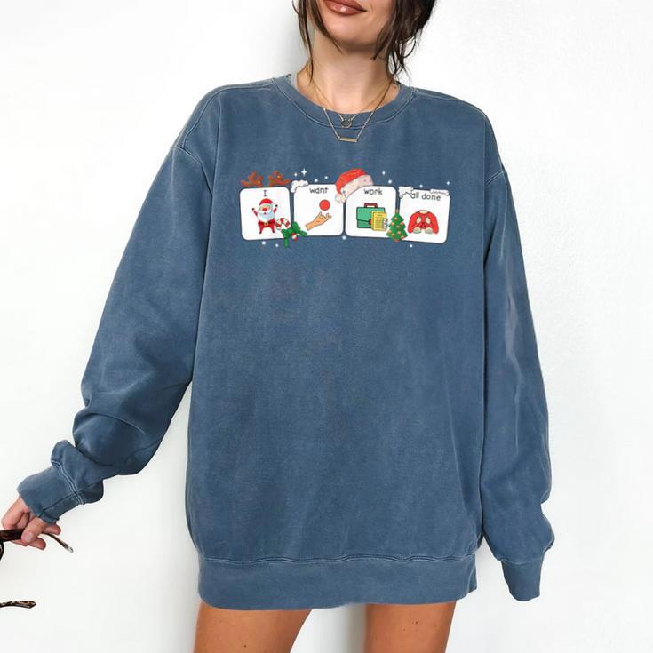 Christmas Santa Special Education SPED Teacher Xmas PJ Comfort Colors Sweatshirt