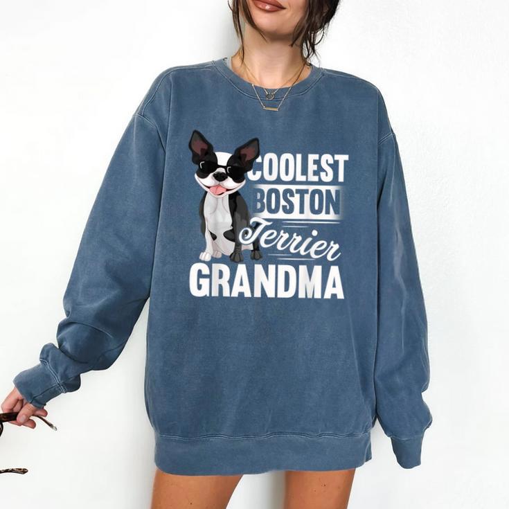 Coolest Boston Terrier Grandma Dog Comfort Colors Sweatshirt