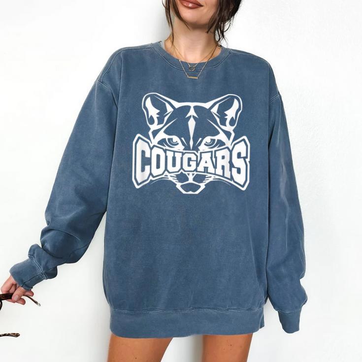 Cougars Teacher Student School Sports Fan Team Spirit Comfort Colors Sweatshirt