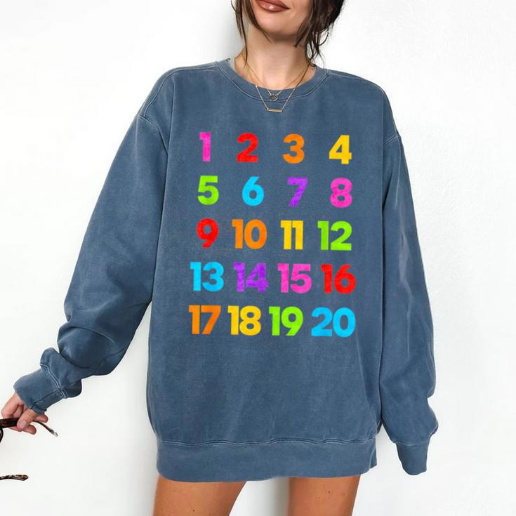 Counting 1-10 Learn To Count Number School Kids Teacher Comfort Colors Sweatshirt Counting 1-10 Learn To Count Number School Kids Teacher Comfort Colors Sweatshirt