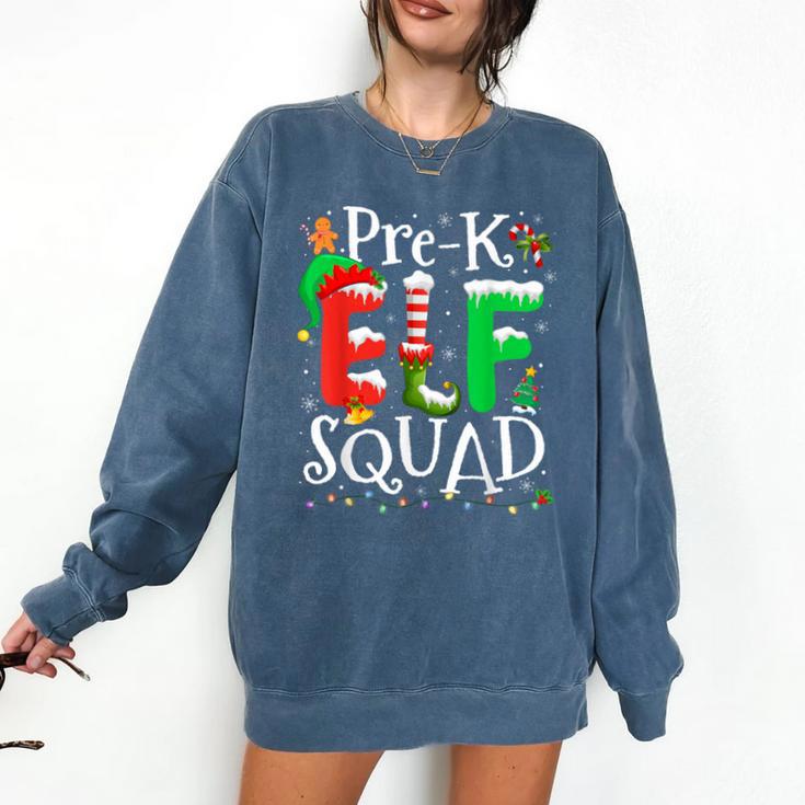 Elf Squad Pre-k Teacher Christmas Child Xmas Comfort Colors Sweatshirt