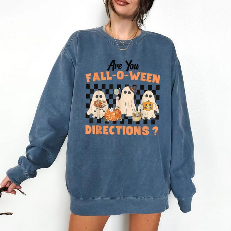 Are You Fall-O-Ween Directions Halloween Ghost Fall Teacher Comfort Colors Sweatshirt Are You Fall-O-Ween Directions Halloween Ghost Fall Teacher Comfort Colors Sweatshirt