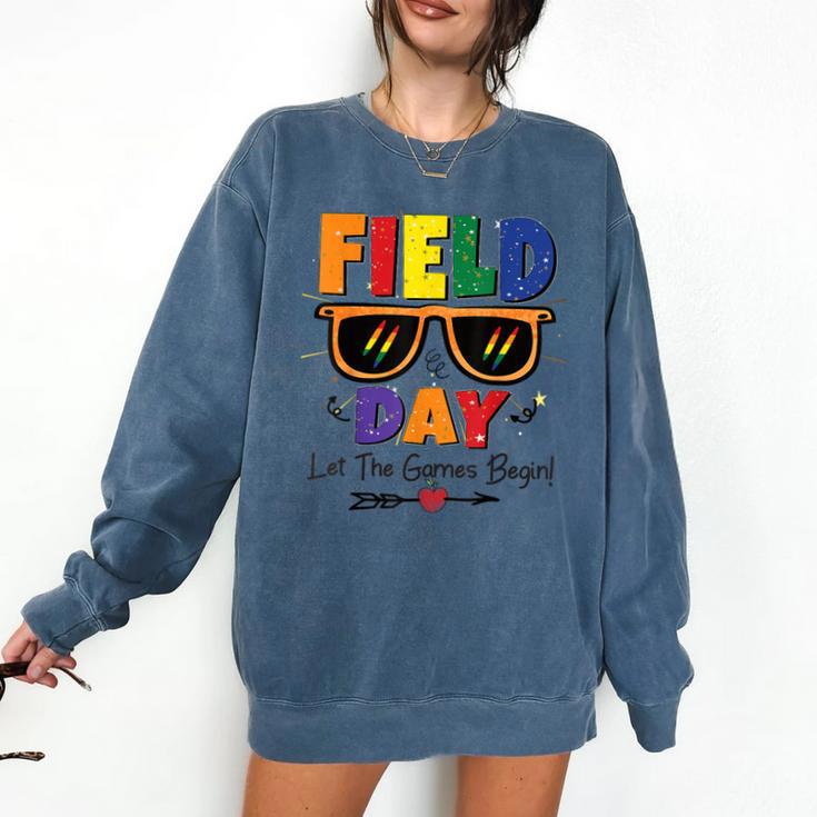 Field Day 2025 Let The Games Begin Kids Boys Girls Teachers Comfort Colors Sweatshirt Field Day 2025 Let The Games Begin Kids Boys Girls Teachers Comfort Colors Sweatshirt