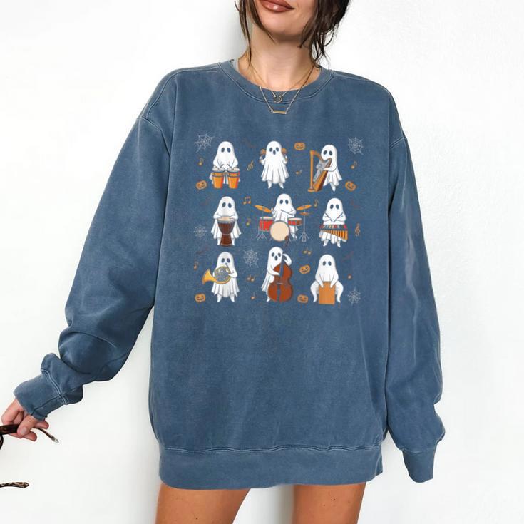 Ghost Music Teacher Halloween Musician Costume Comfort Colors Sweatshirt Ghost Music Teacher Halloween Musician Costume Comfort Colors Sweatshirt