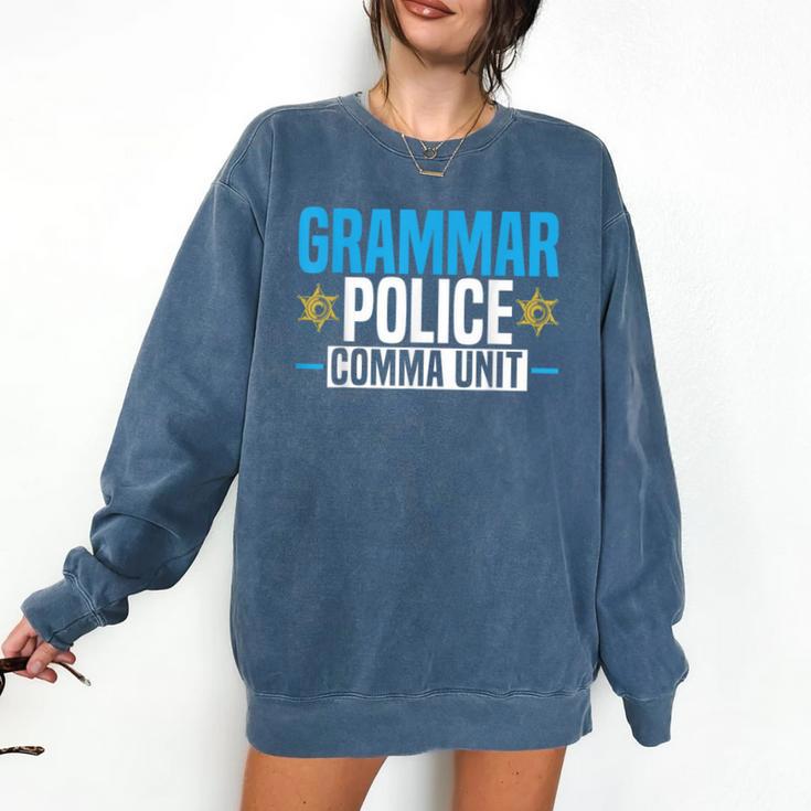 Grammar Police Comma Unit English Teacher Grammar Teacher For Men Women Comfort Colors Sweatshirt