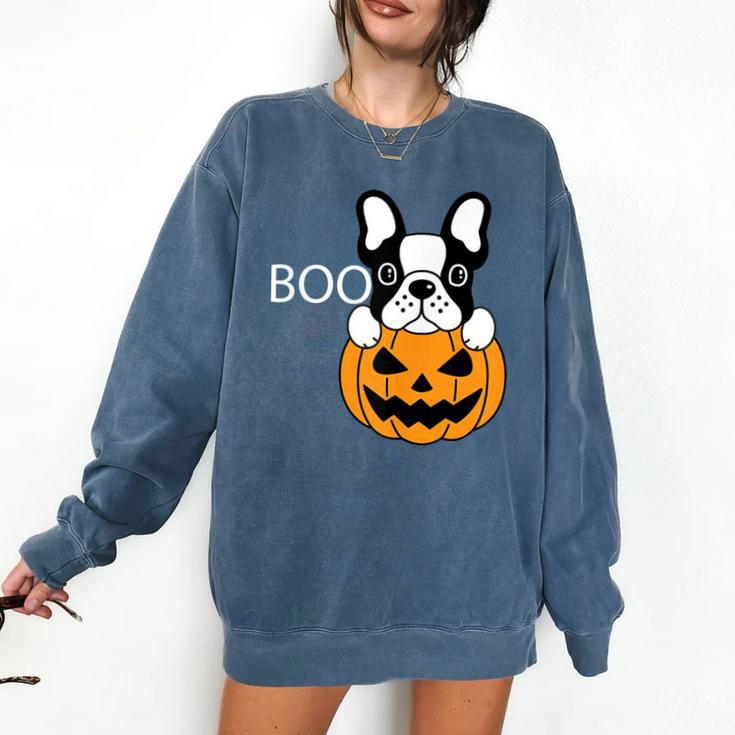 The Halloween Boston Terrier Comfort Colors Sweatshirt