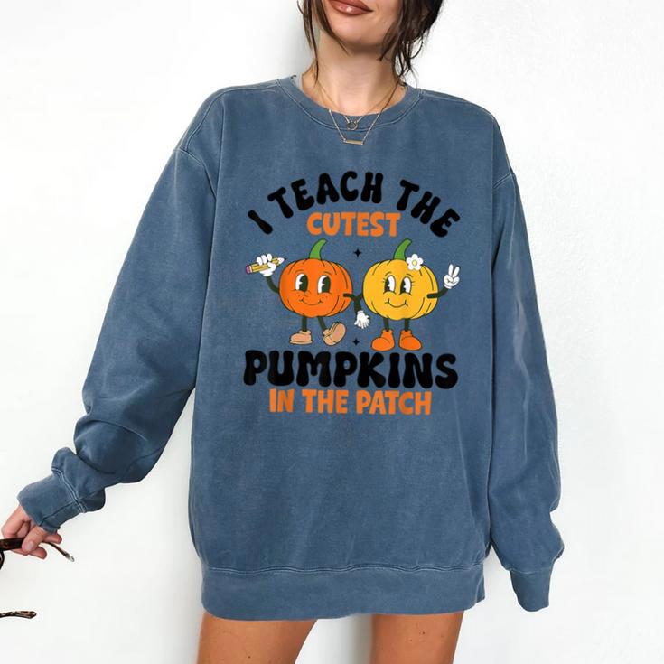 Halloween Teacher I Teach The Cutest Pumpkins In The Patch Comfort Colors Sweatshirt Halloween Teacher I Teach The Cutest Pumpkins In The Patch Comfort Colors Sweatshirt