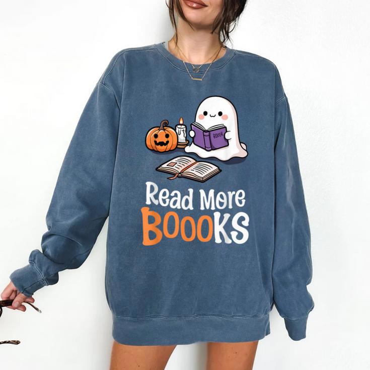 Halloween Teacher Women Cute Reading Ghost Read More Books Comfort Colors Sweatshirt Halloween Teacher Women Cute Reading Ghost Read More Books Comfort Colors Sweatshirt