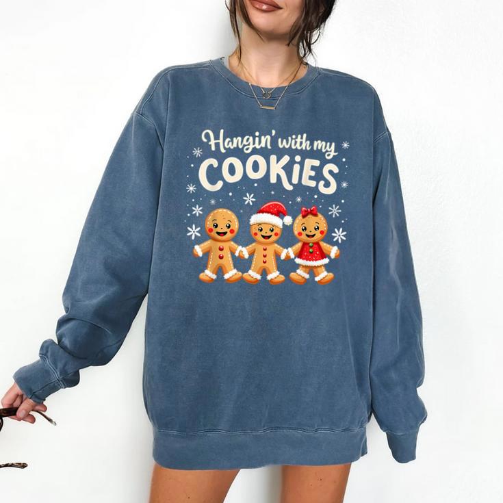 Hangin With My Cookies Gingerbread Christmas Teacher Comfort Colors Sweatshirt Hangin With My Cookies Gingerbread Christmas Teacher Comfort Colors Sweatshirt