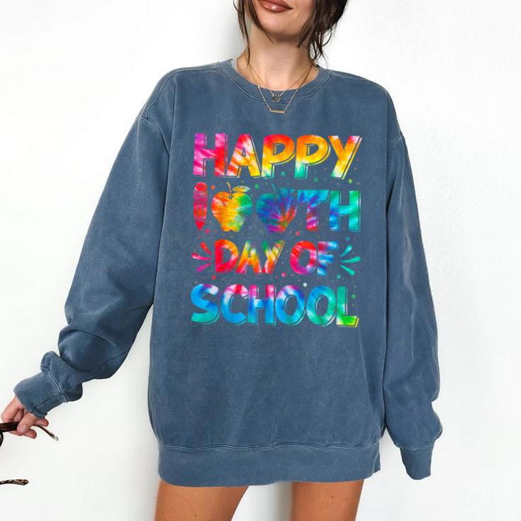 Happy 100th Day Of School Teacher Student 100 Days Tie Dye Men Women Kids Comfort Colors Sweatshirt