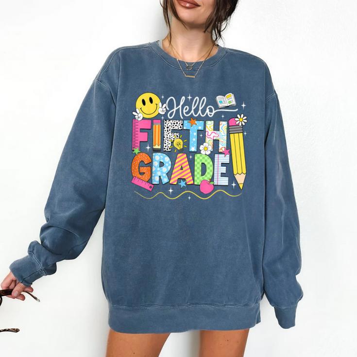 Hello Fifth Grade Team 5th Grade Back To School Teacher Kids Comfort Colors Sweatshirt Hello Fifth Grade Team 5th Grade Back To School Teacher Kids Comfort Colors Sweatshirt