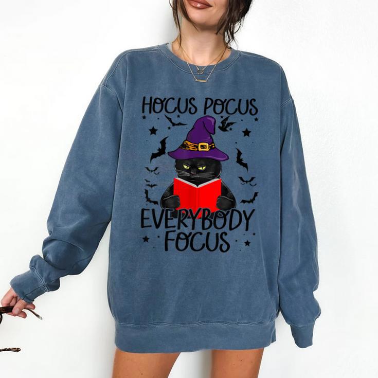 Hocus Pocus Everybody Focus Halloween Teacher For Men Women Comfort Colors Sweatshirt Hocus Pocus Everybody Focus Halloween Teacher For Men Women Comfort Colors Sweatshirt