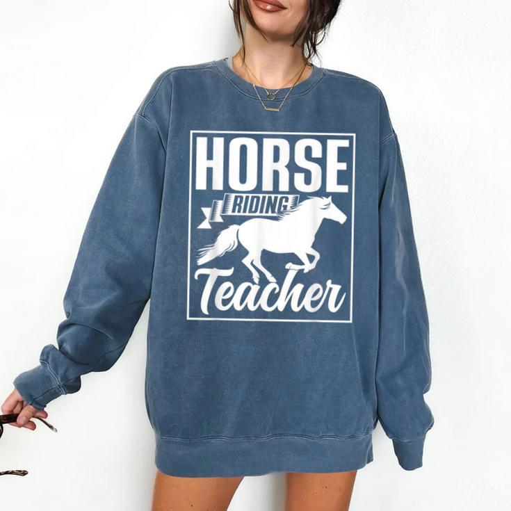Horse Riding Teacher Rider Lover Equestrian Men Women Kids Comfort Colors Sweatshirt