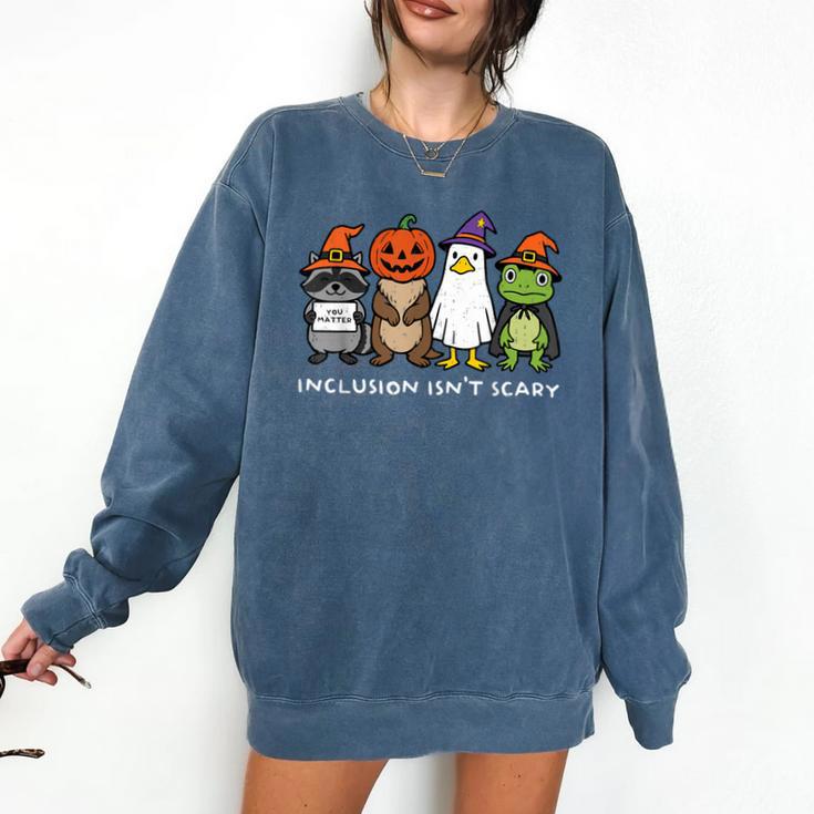 Inclusion Isn't Scary SLP Halloween Sped Teacher Animal Comfort Colors Sweatshirt Inclusion Isn't Scary SLP Halloween Sped Teacher Animal Comfort Colors Sweatshirt