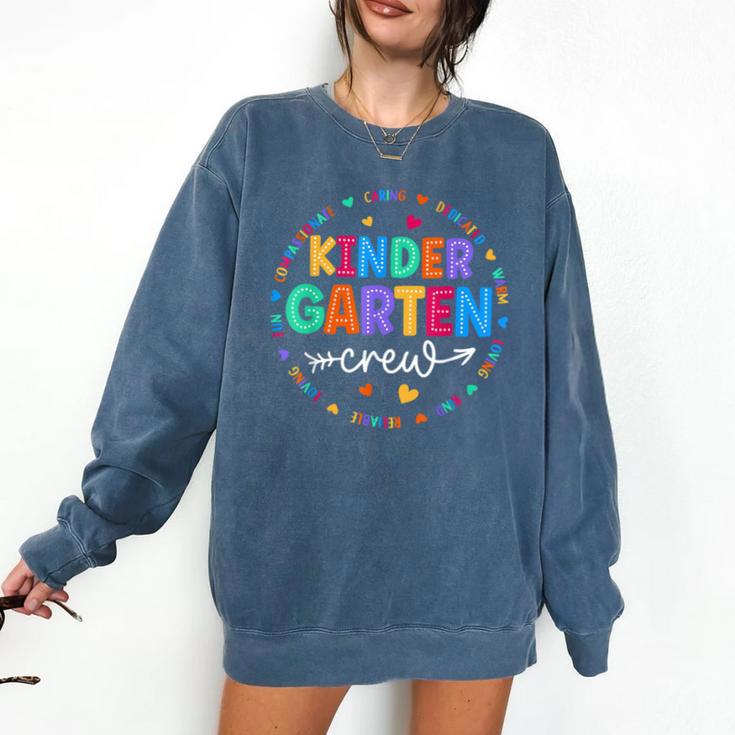 Kindergarten Crew Back To School Kindergarten Teacher Kids Comfort Colors Sweatshirt