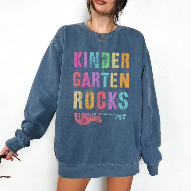 KINDERGARTEN ROCKS Teacher Crew Rock Star Kinder Team Comfort Colors Sweatshirt KINDERGARTEN ROCKS Teacher Crew Rock Star Kinder Team Comfort Colors Sweatshirt