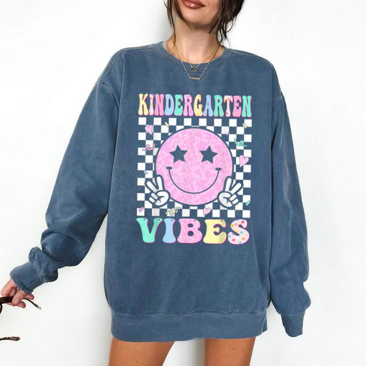 Kindergarten Vibes First Day Of School Kindergarten Teacher Comfort Colors Sweatshirt