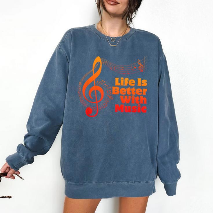 Life Is Better With Music Theory Musician Teacher Notes Clef Comfort Colors Sweatshirt Life Is Better With Music Theory Musician Teacher Notes Clef Comfort Colors Sweatshirt