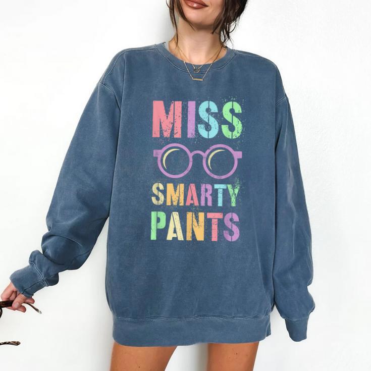 Little MISS SMARTY PANTS School Grad Teacher Last Day Comfort Colors Sweatshirt Little MISS SMARTY PANTS School Grad Teacher Last Day Comfort Colors Sweatshirt