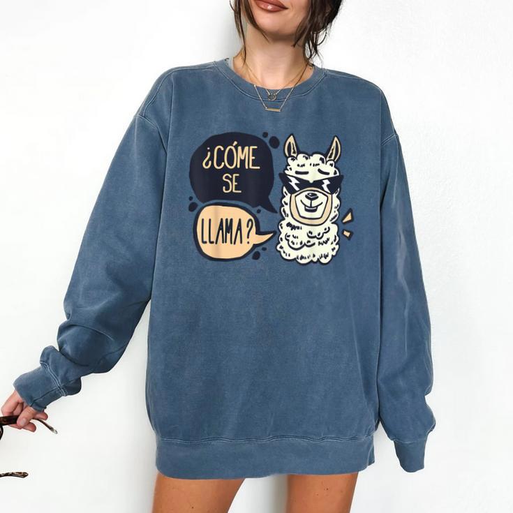 Llama Shirt English Teacher School Student ESL Joke Comfort Colors Sweatshirt