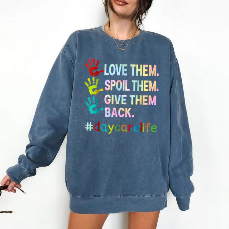 Love Daycare Provider Childcare Teacher Tie Dye Comfort Colors Sweatshirt Love Daycare Provider Childcare Teacher Tie Dye Comfort Colors Sweatshirt