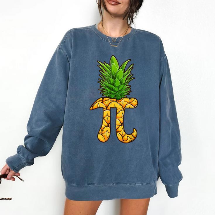 Math Teacher Hawaiian Shirts Pineapple Pi Day Symbol Comfort Colors Sweatshirt