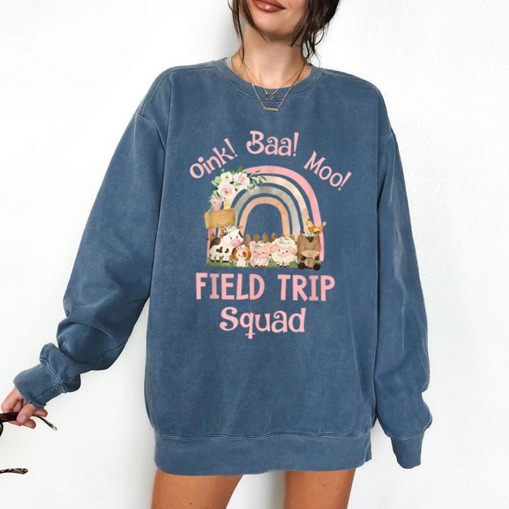 Oink Baa Moo Field Trip Squad Teacher Students Matching Comfort Colors Sweatshirt Oink Baa Moo Field Trip Squad Teacher Students Matching Comfort Colors Sweatshirt