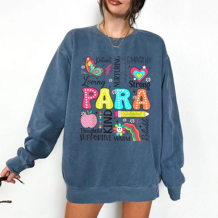 Para Paraprofessional Paraeducator Teacher Back To School Comfort Colors Sweatshirt Para Paraprofessional Paraeducator Teacher Back To School Comfort Colors Sweatshirt