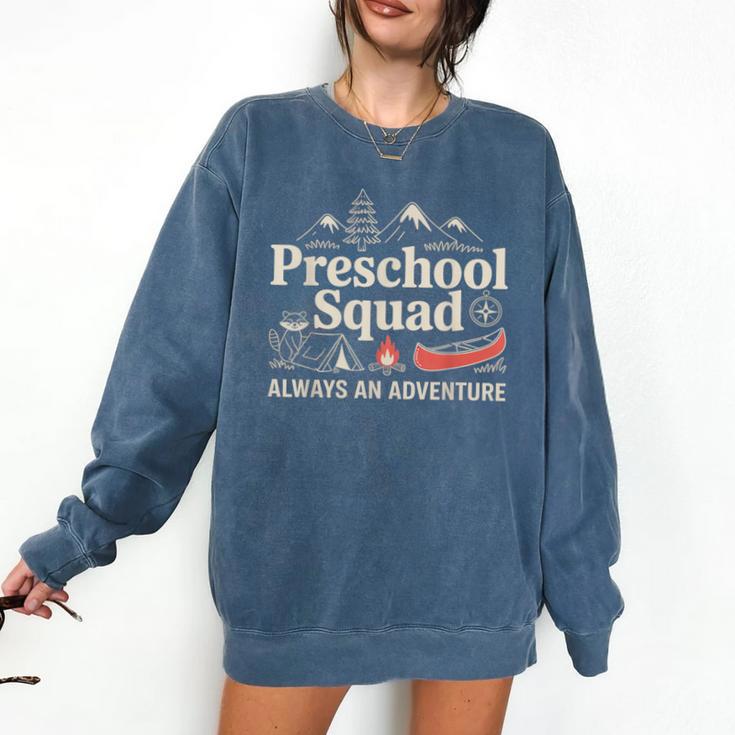 Pre-K Squad Adventure Camping Preschool Teacher Boy Girl Kid Comfort Colors Sweatshirt