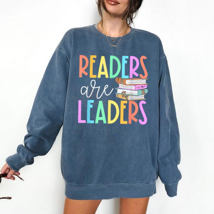 Readers Are Leaders Reading Book Lovers Teacher Women Kids Comfort Colors Sweatshirt Readers Are Leaders Reading Book Lovers Teacher Women Kids Comfort Colors Sweatshirt
