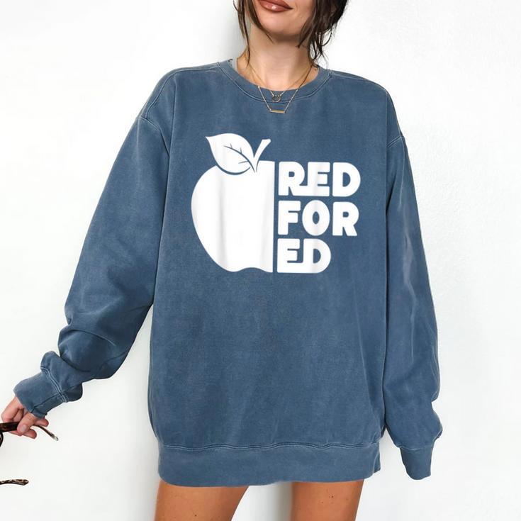 Red For Ed Teacher Support Public Education For Men Women Kids Comfort Colors Sweatshirt Red For Ed Teacher Support Public Education For Men Women Kids Comfort Colors Sweatshirt