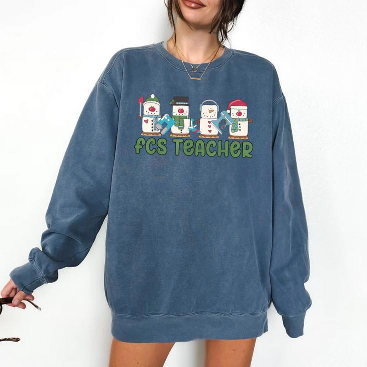 Retro Christmas Snowman FCS Teacher Family Consumer Science Comfort Colors Sweatshirt Retro Christmas Snowman FCS Teacher Family Consumer Science Comfort Colors Sweatshirt